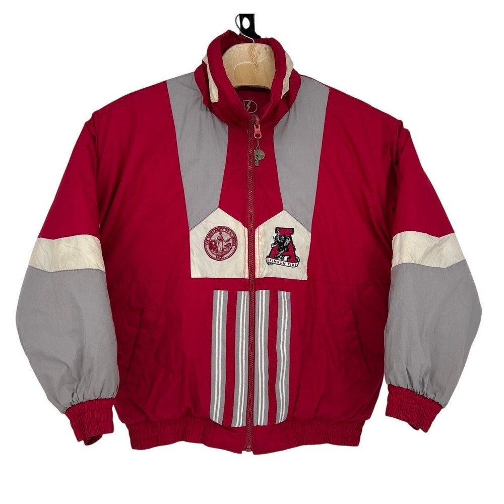 Vintage Pro Player Alabama Crimson Tide Reversible Puffer Jacket Large Men's